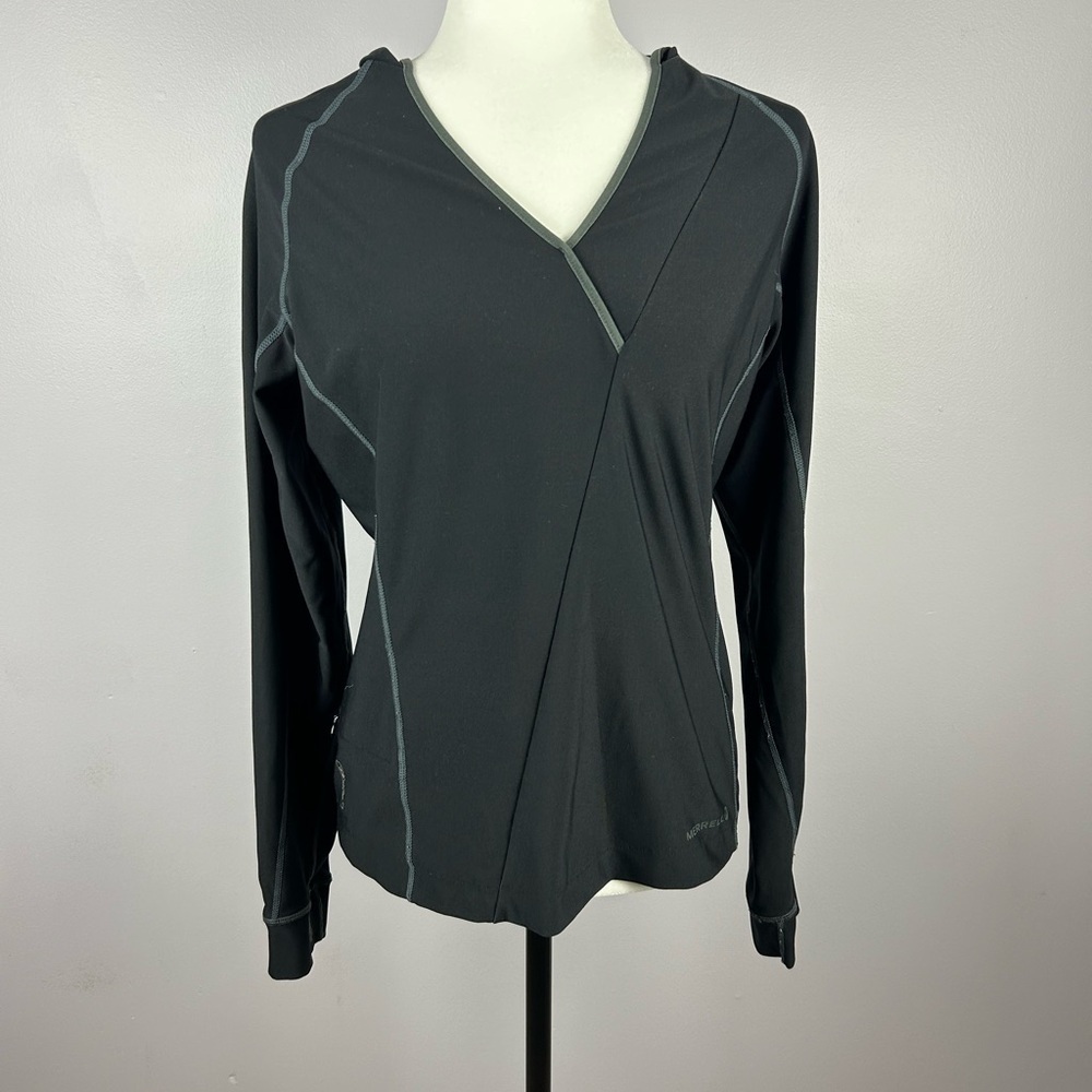 Merrel Black Hoodie Long Sleeve Size Medium